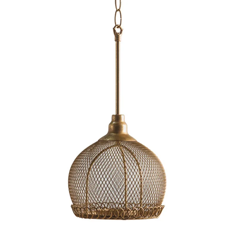 Moroccan antique home candle holder ornament studio decoration props bird cage chandelier European wrought iron hollow candle ho