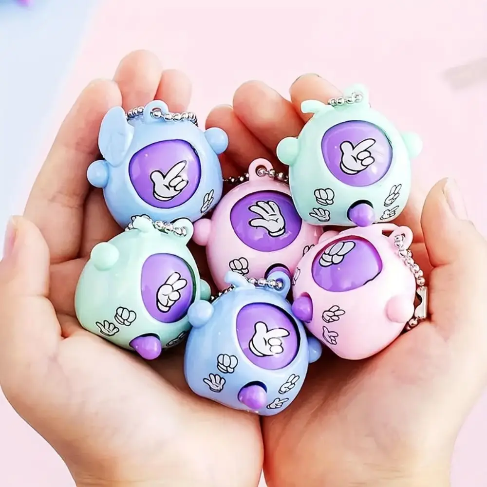

10 Pcs Fair Showdown Machine Mini Guessing Game Sensory Fidget Children Gits Rock Paper Scissors With Key Chain