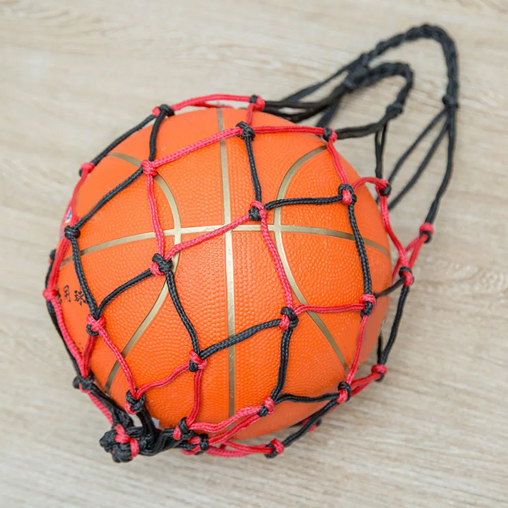 1x Basketball Net Bag Nylon Bold Storage Bag Single Ball Carry Portable Equipment Outdoor Sports Football Soccer Volleyball Bag