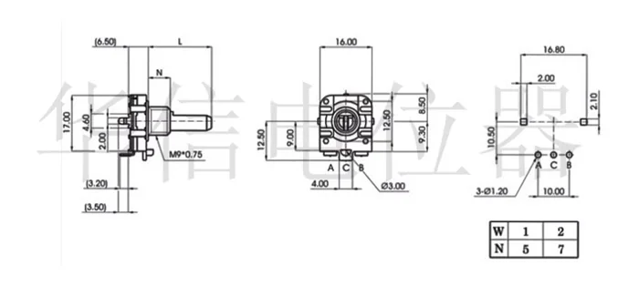 2 stks EC16 encoder met stepper 24 punt handvat lengte 20MMF groen 360 graden oneindige rotatie encoder