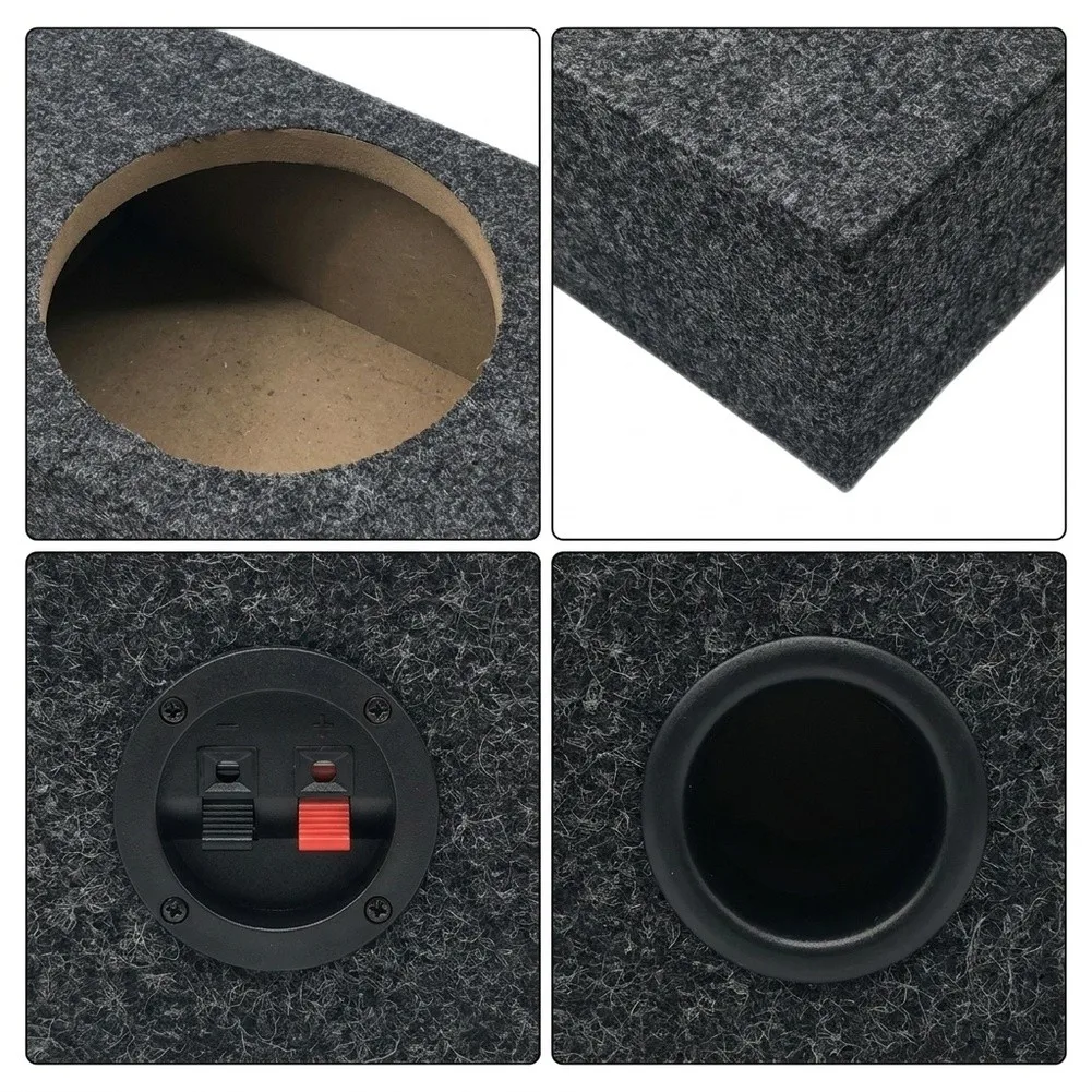 Speaker case constructed from wood for 6.5 inch units with 29.5 cm length 19.5 cm width 12.5 cm depth specifications