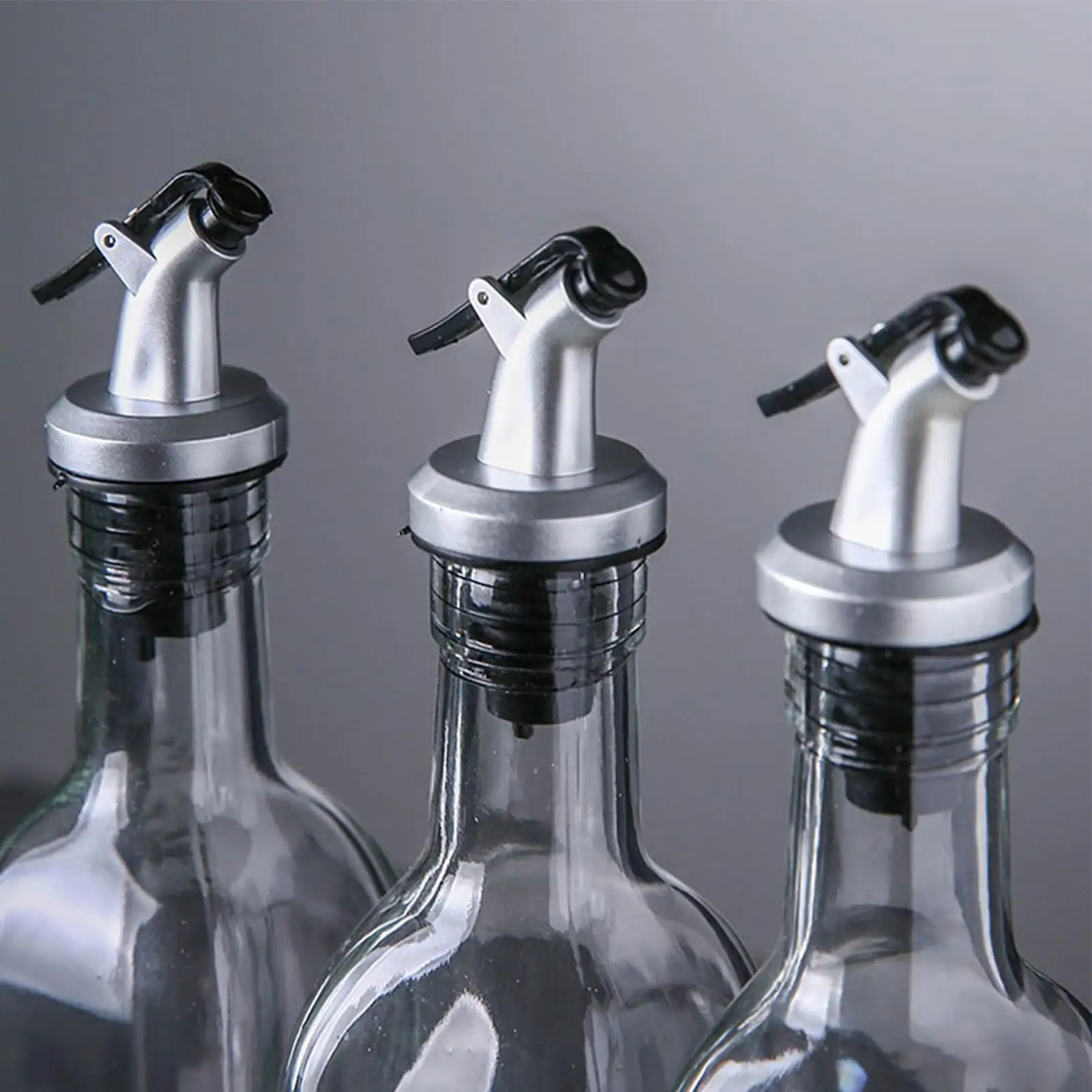 Olive Oil Spout with Dust Caps Liquor Bottle Pourers Push-down oil spout bottle cap for Olive Oil Soy Sauce Vinegar