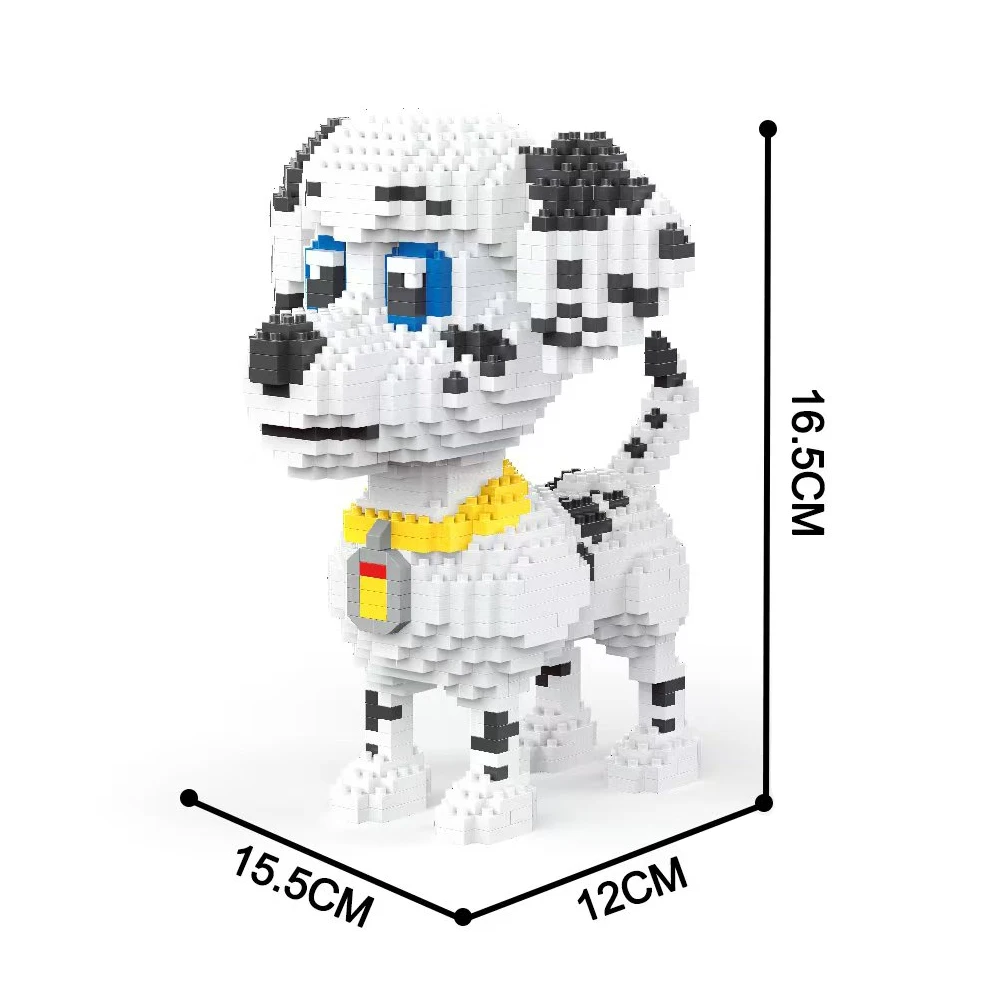Knieuwe Gebouwde Schnauzer Hond Model Micro Mini Bouwstenen Speelgoed Perfect Speelgoed voor Liefhebbers Mooie Display Stuk Teckel Huisdier