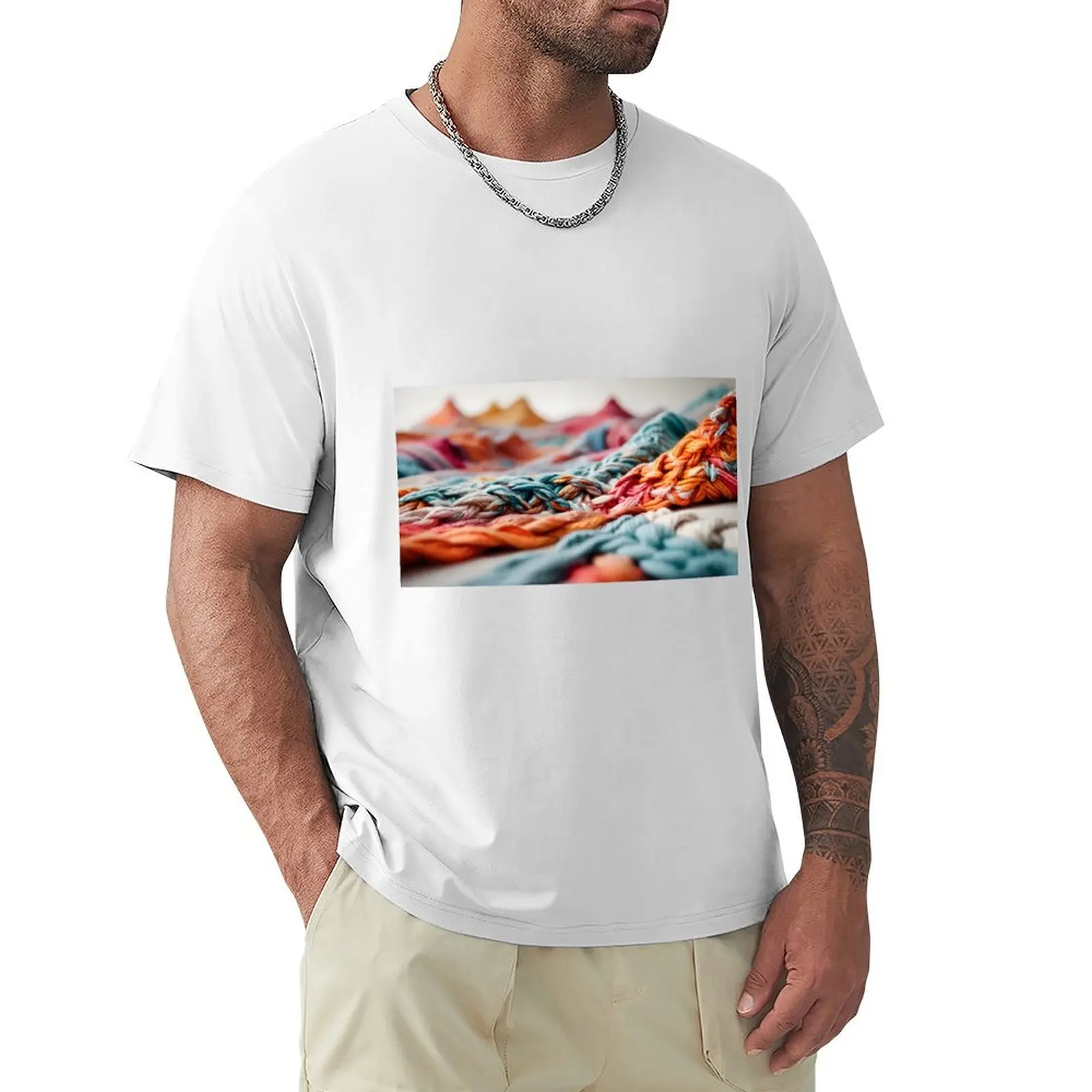 Tapestry of Colors: T-Shirt oversized Blouse mens clothes