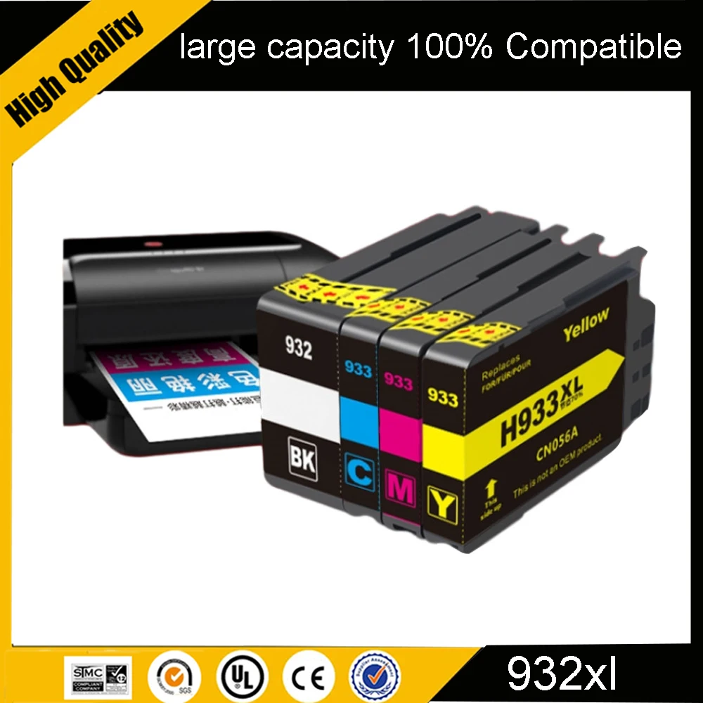 932XL 933XL 932 933 XL Ink Cartridge ReplacementFor HP932XL For HP933XL For HP Officejet 6100 6600 6700 7110 7510 7512 7610 7612