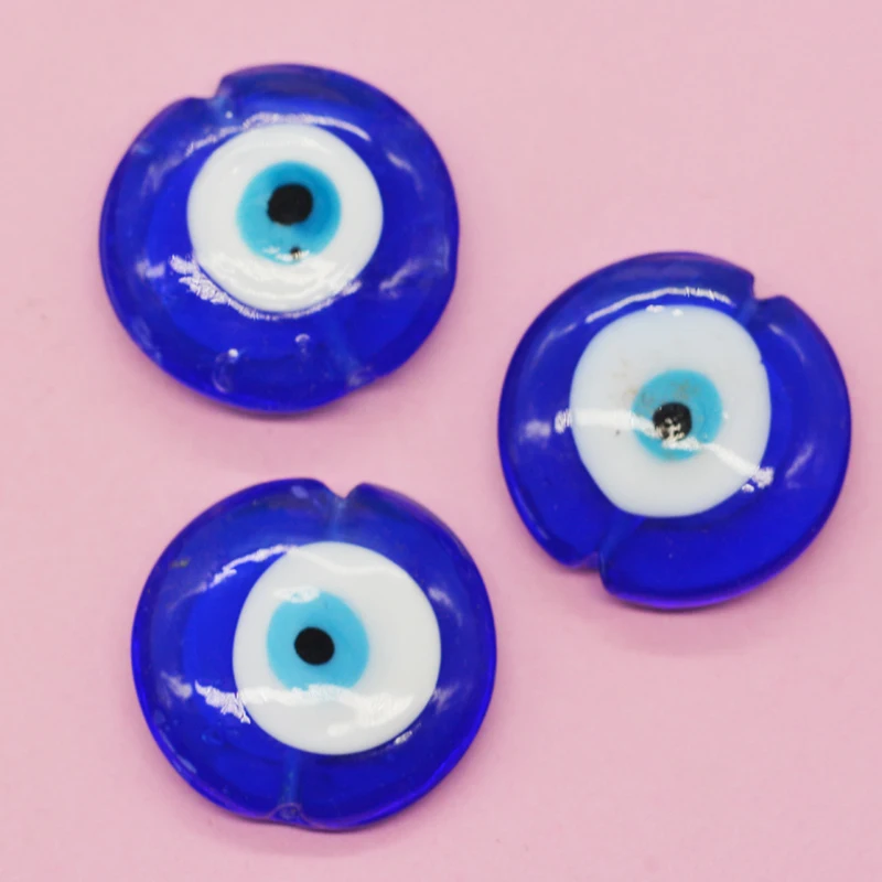 5pcs  40X40mm Big Eye Lampwork Murano Glass Pendant