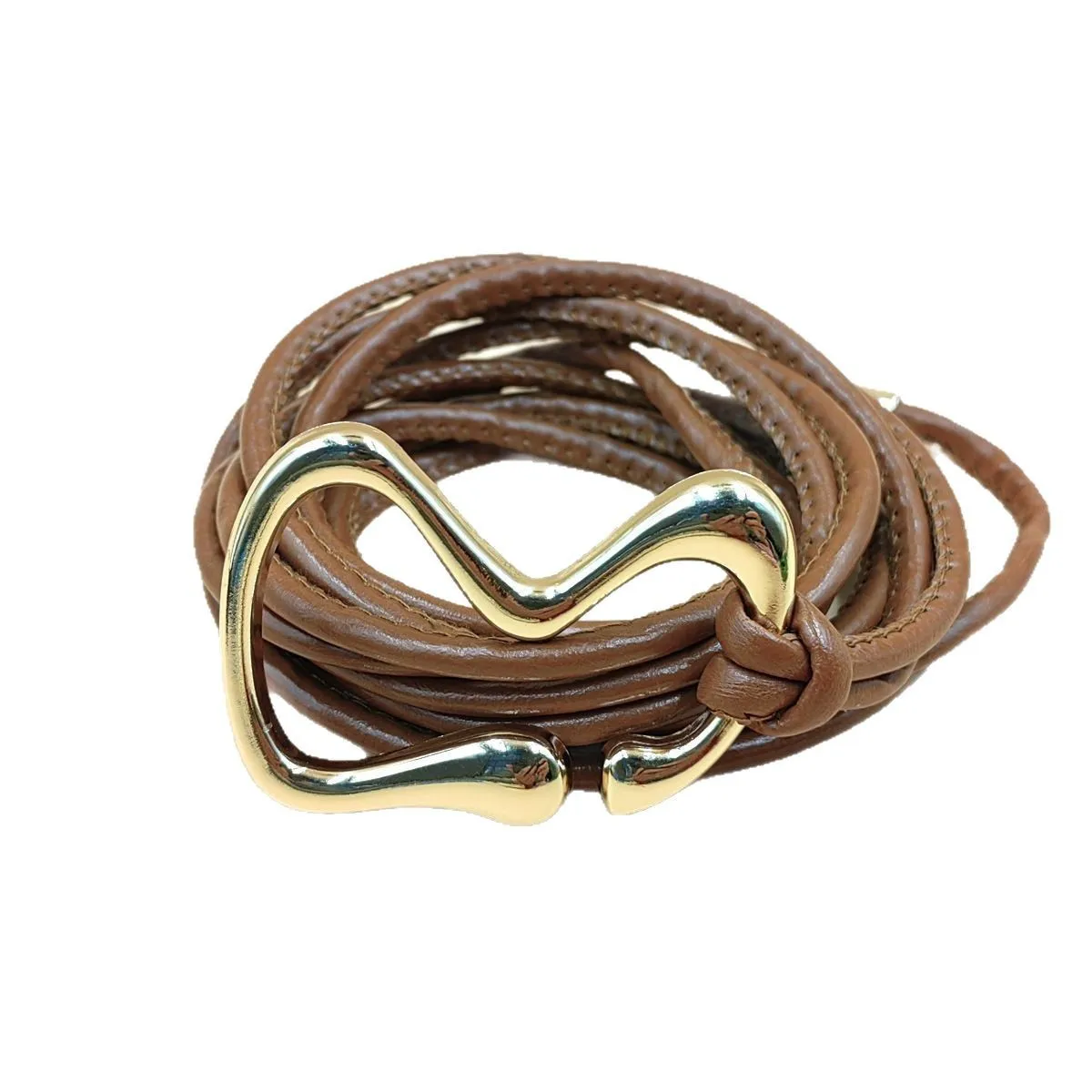 Cinturón anudado con cuerda de cuero para mujer coreana, cinturón fino, moda femenina, vestido sencillo, camisa, faja decorativa, correas de cintura