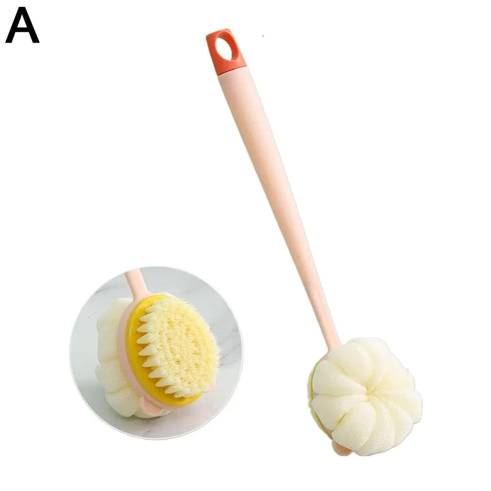 Щетка для ванны с мягкой щетиной и длинной ручкой, противоскользящая ручка, многофункциональная для чистки душа, подходит для всех типов кожи X1x1