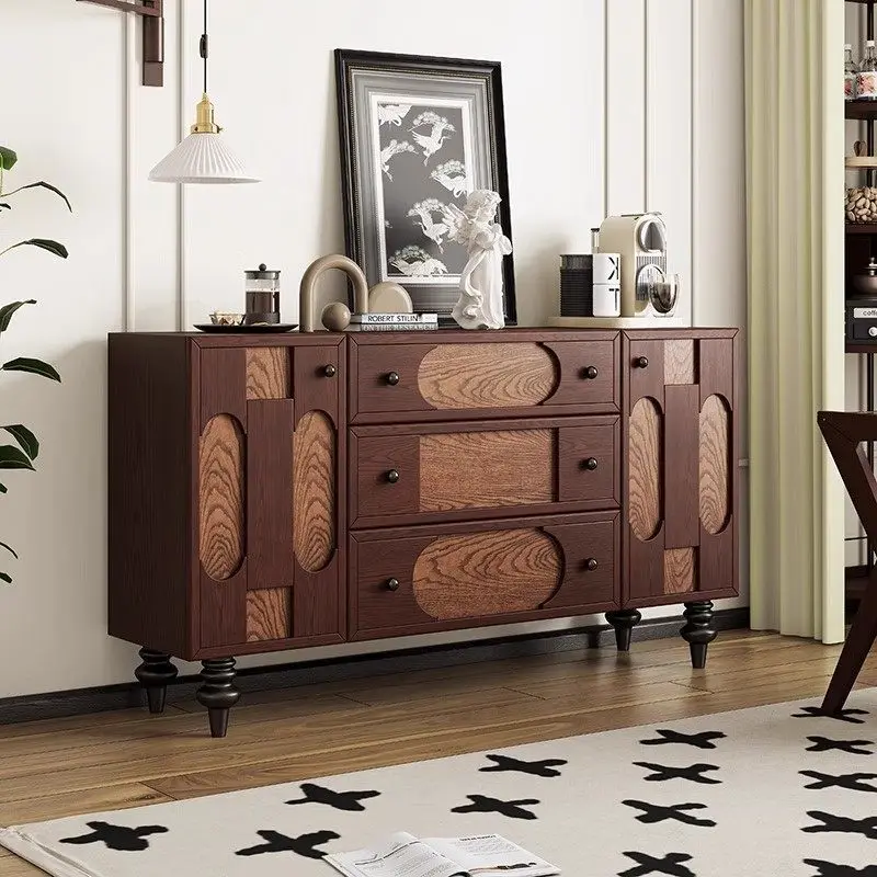 

medieval style dining side cabinet, entrance entrance cabinet shoe cabinet, solid wood home living room bedroom bedside d