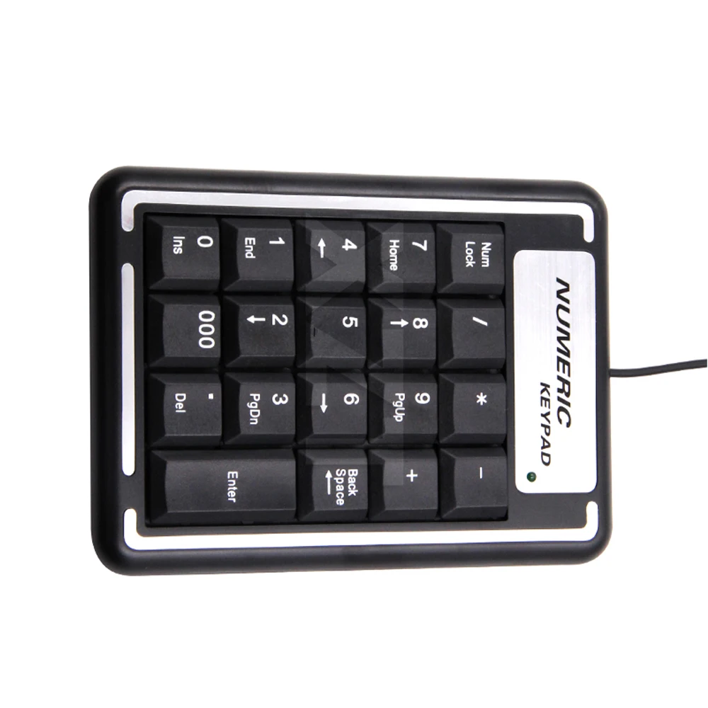 NEW 19 Key Mini Keyboard USB Numeric Keypad Wire Numpad Digital For PC Laptop Notebook Tablets Accounting Number Pad Bank Stocks