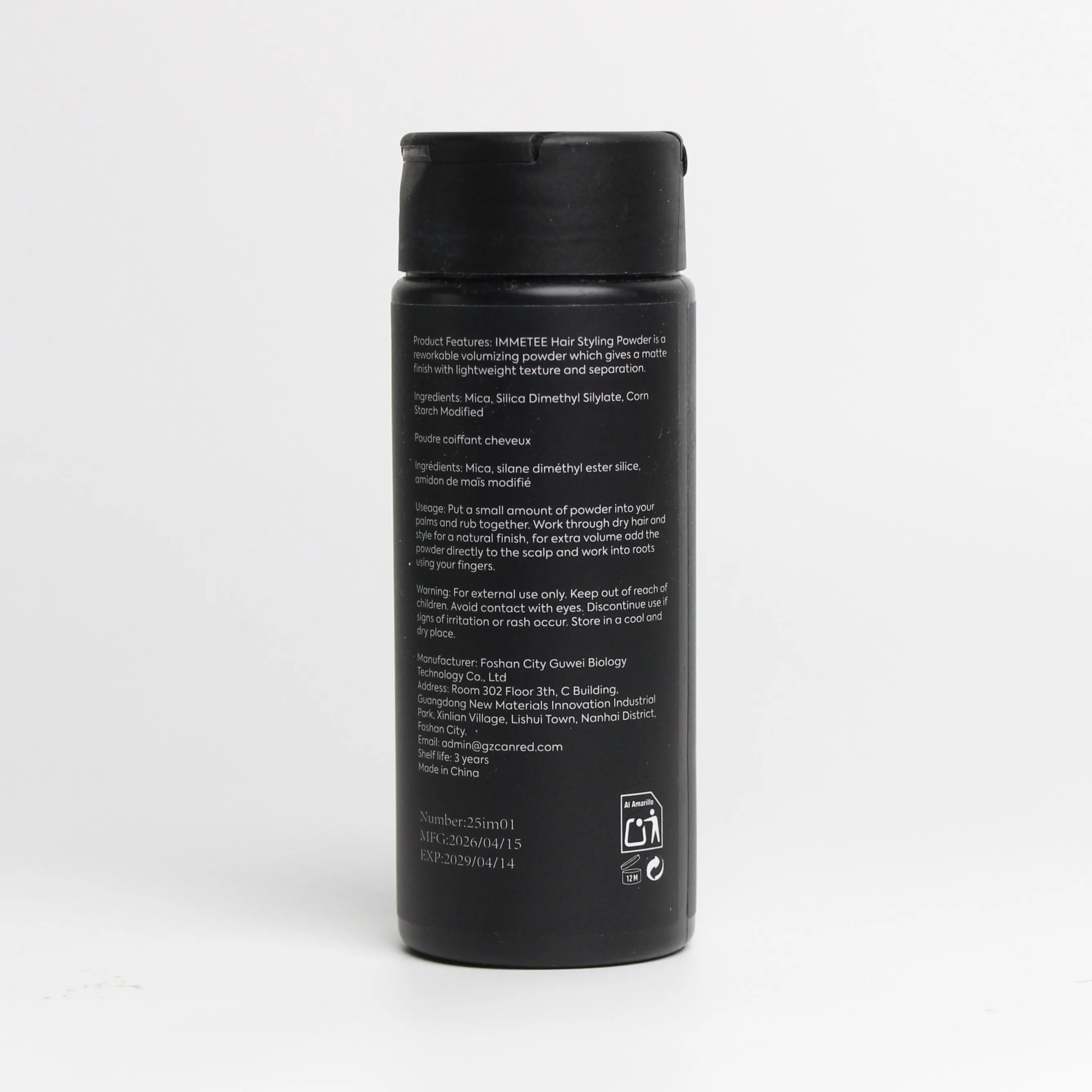 Hair Powder Mattifying Powder For Increased Hair Volume Styling To Finalize Hair Design Unisex Hair Powder For Women Men