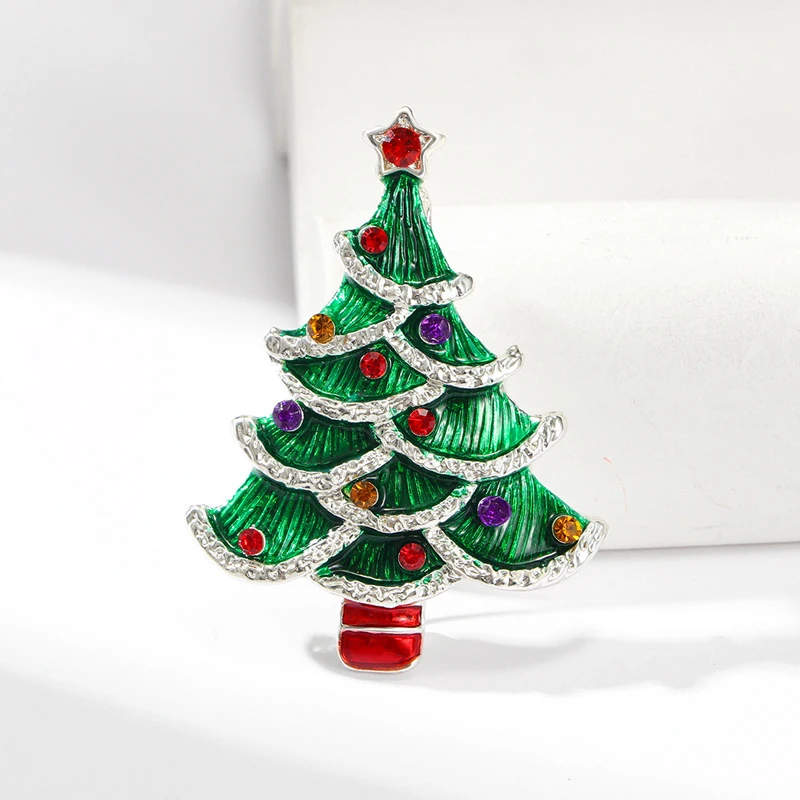 Exquisite Christmas Tree Brooches For Women Men Creative Enamel Pins Versatile Fashion Corsage Clothes Accessories Gifts image 3
