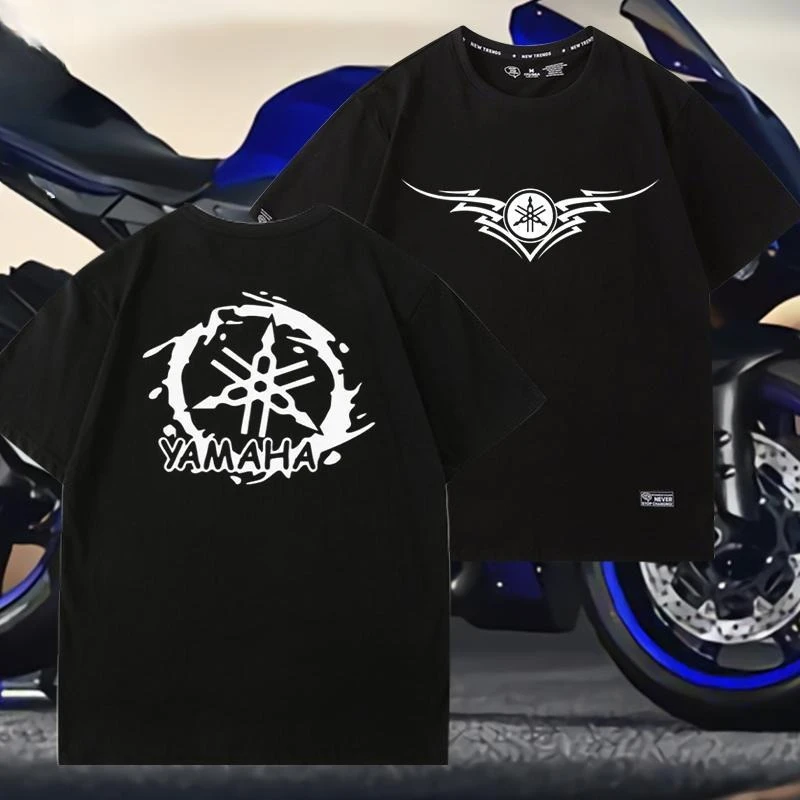 

YAMAHA Peripheral Style T-shirt Men Yamaha Motorcycle Locomotive Lovers Car Friends Club Men's Short Sleeve New Summer 2025