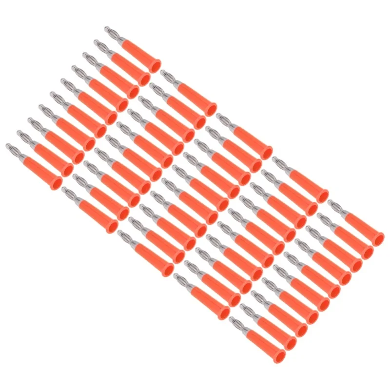 

50Pcs Lantern Banana Plug ABS Zinc Alloy Welded Speaker Bananas Connector For 4mm SocketRed