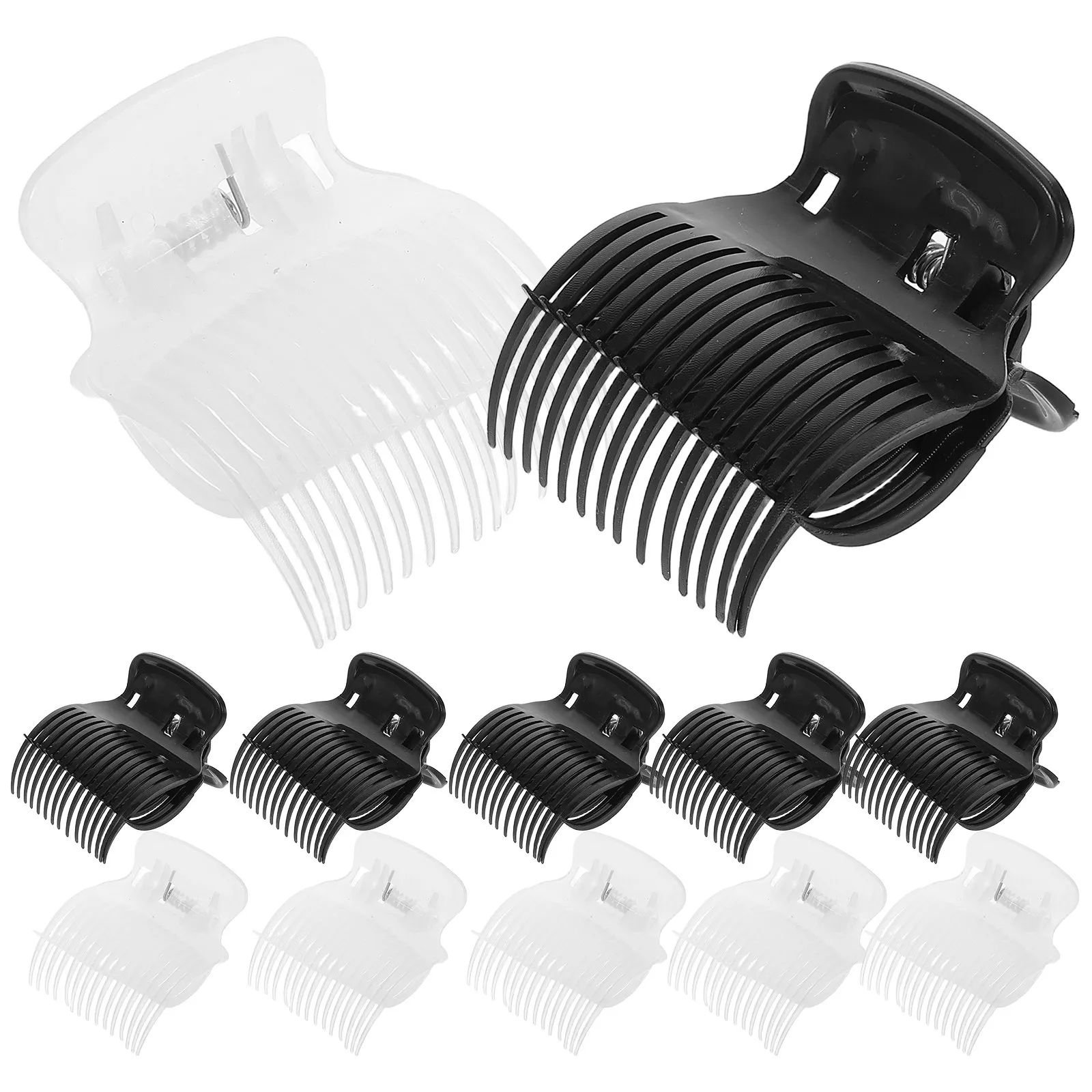 12Pcs Hot Roller Clips Plastic Hair Curler Clips Heat Resistant Hair Section Styling Clamps for Salon Home Travel Hairdressing