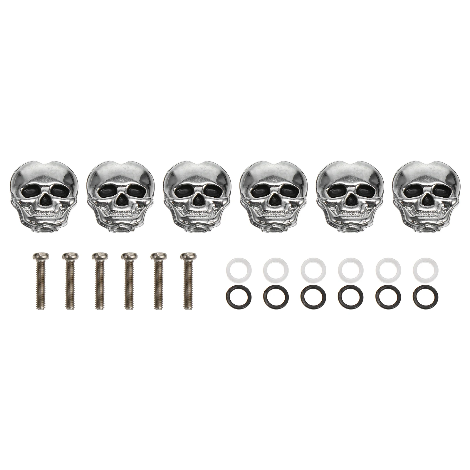 

6 Pcs Electric Guitar Tuning Pegs Metal Body Replacement Bass String Machine Guitar Parts Accessories