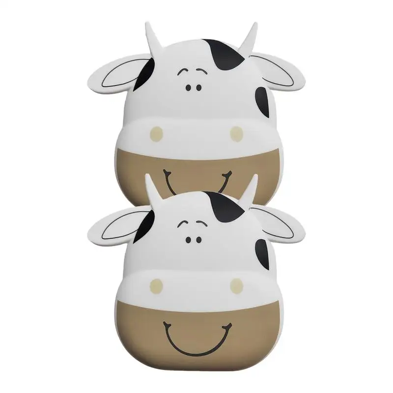 

2pcs Cute dairy cow Oven Mitts Comfortable Anti-scald Baking Oven Gloves Microwave Heat Resistant Insulation Non-slip Gloves