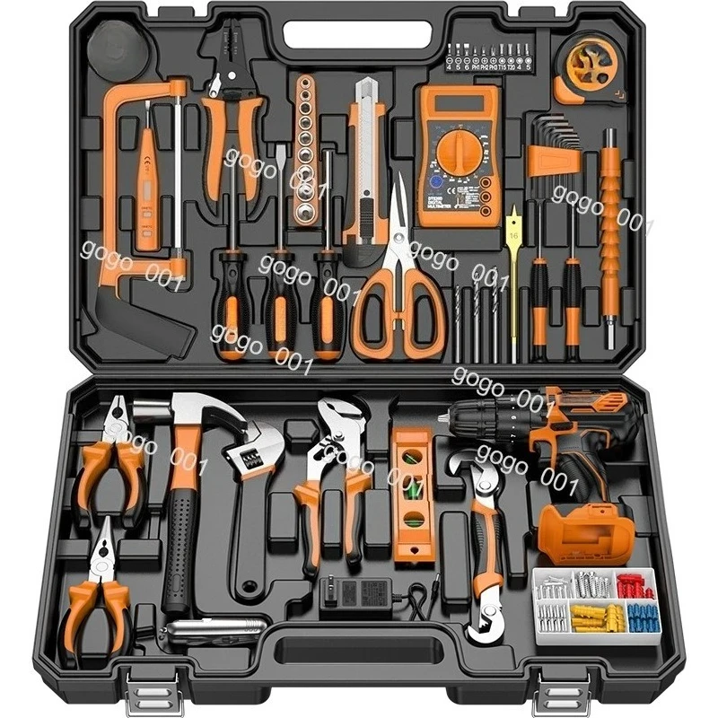 Home Toolbox Multifunctional Hardware Repair  Home Electrician Full Set Combination Car Drill