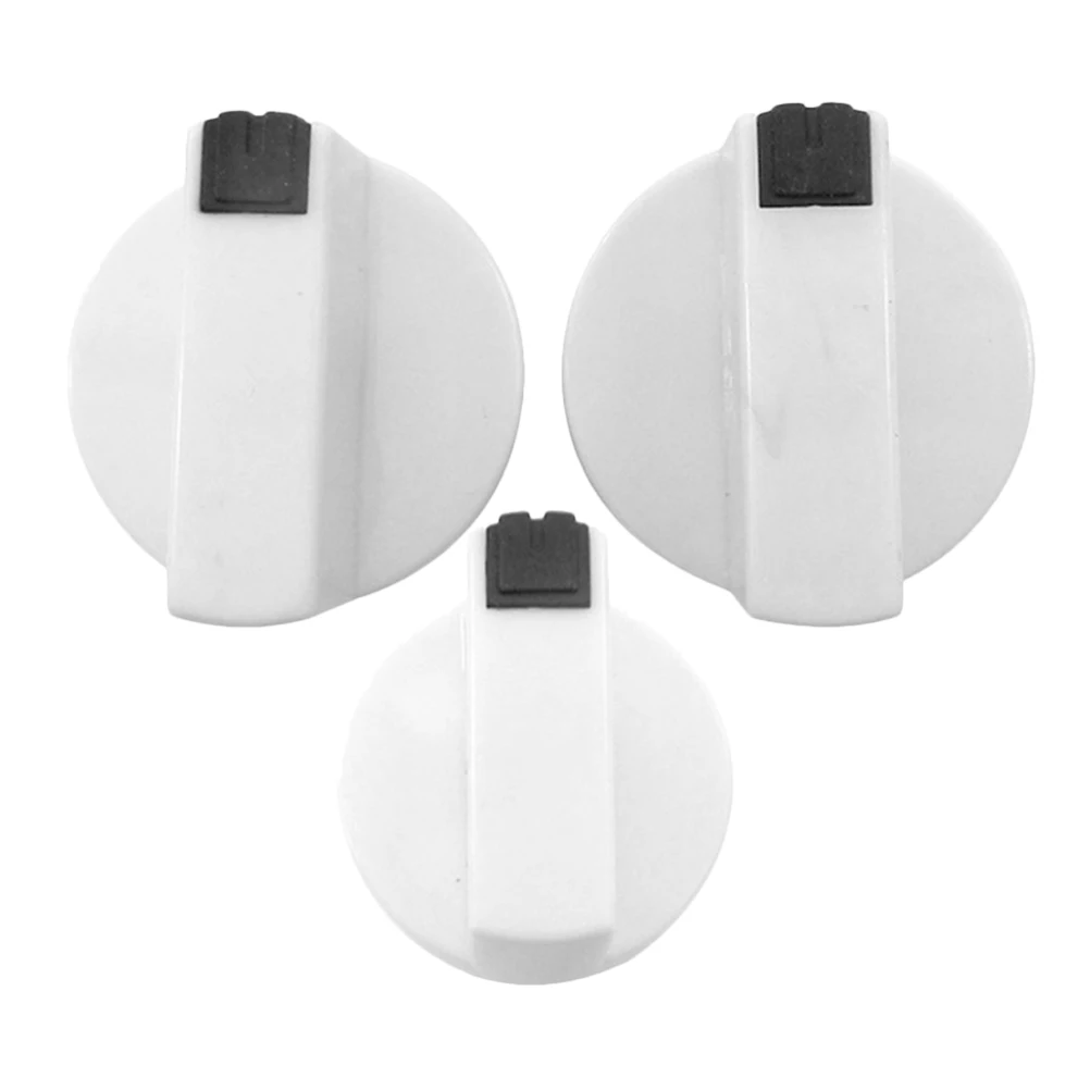 

3pcs Stove Replacement White Adjustable Gas Water Heater Parts Durable Plastic Rotary Knob For Liquefied Gas Stoves