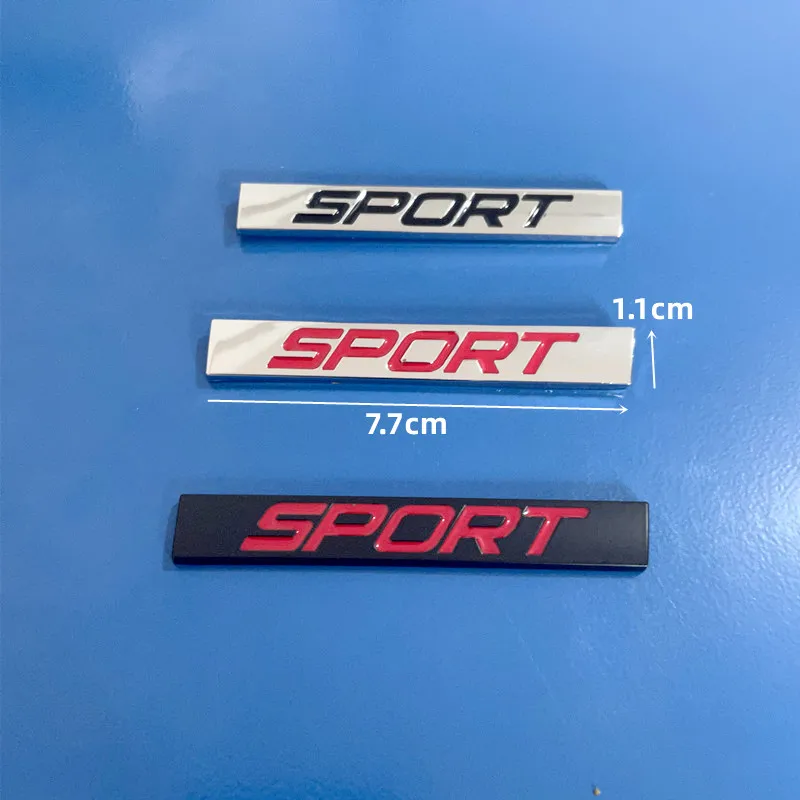 Sport Logo Square Bar Zinc Alloy Car Styling Emblem Badge Auto Refitting 3D Sticker Decal for VW New Jetta Bora Lavida Honda