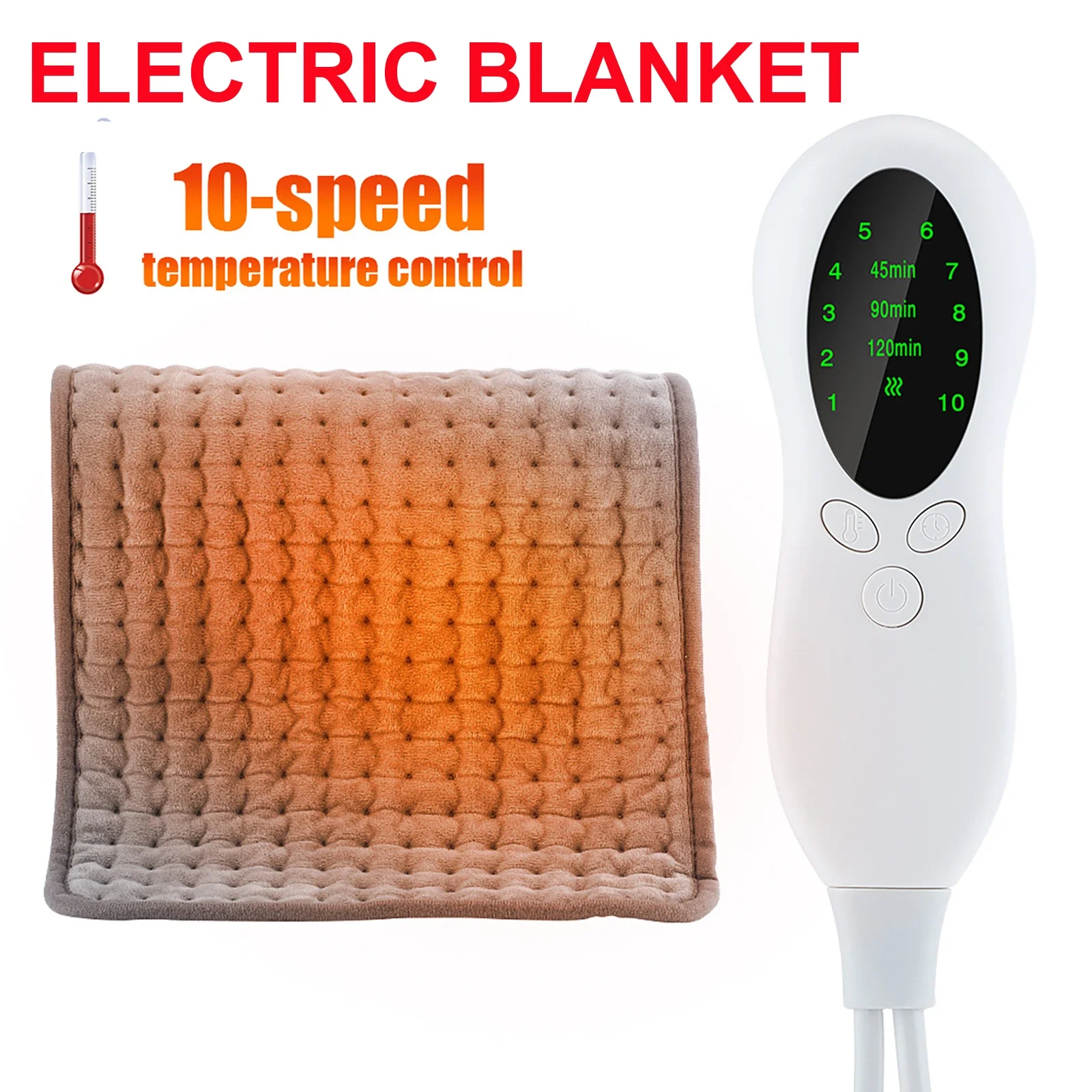 

75W 220V 3-speed Timing 10-speed Heating Physiotherapy Heating Blanket Shawl Cover Leg Warming Electric Blanket Heating Blanket