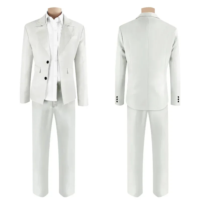 

CyThe Bad Guys Mr. Wolf пальто рубашка брюки белый костюм косплей костюм Хэллоуин маскарад карнавальные наряды для вечеринок для женщин и я