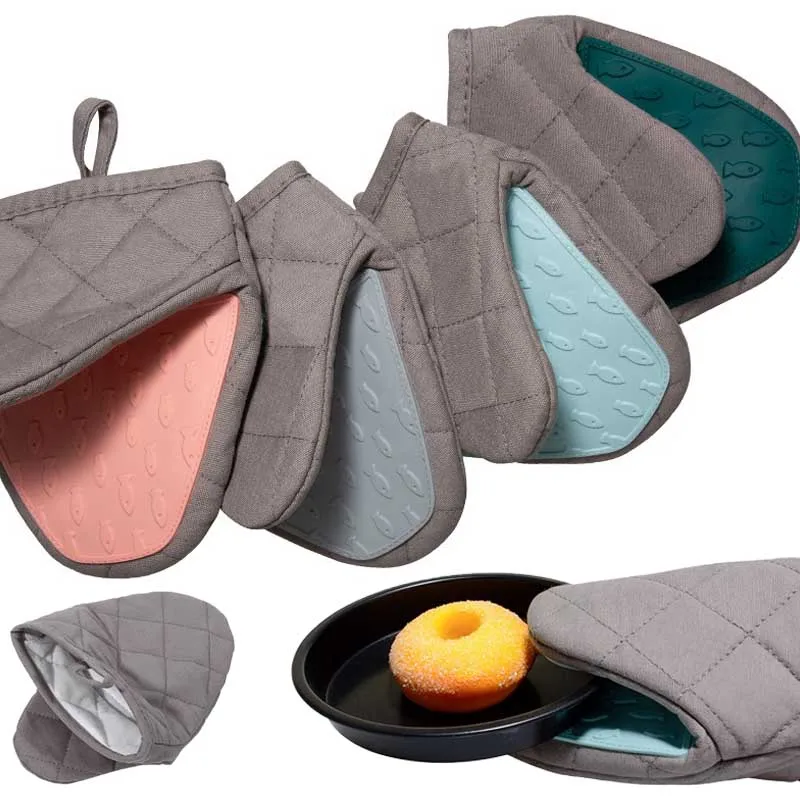 

1PC Silicone Anti-scalding Oven Gloves Mitts Potholder Kitchen Silicone Gloves Tray Dish Bowl Holder Oven Handschoen Hand Clip