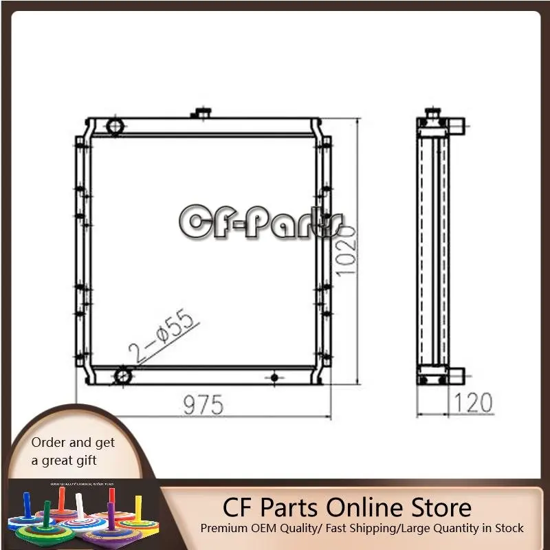 

4429250 Aluminum Radiator For Hitachi Excavator ZAX330-3G ZAX350-3G