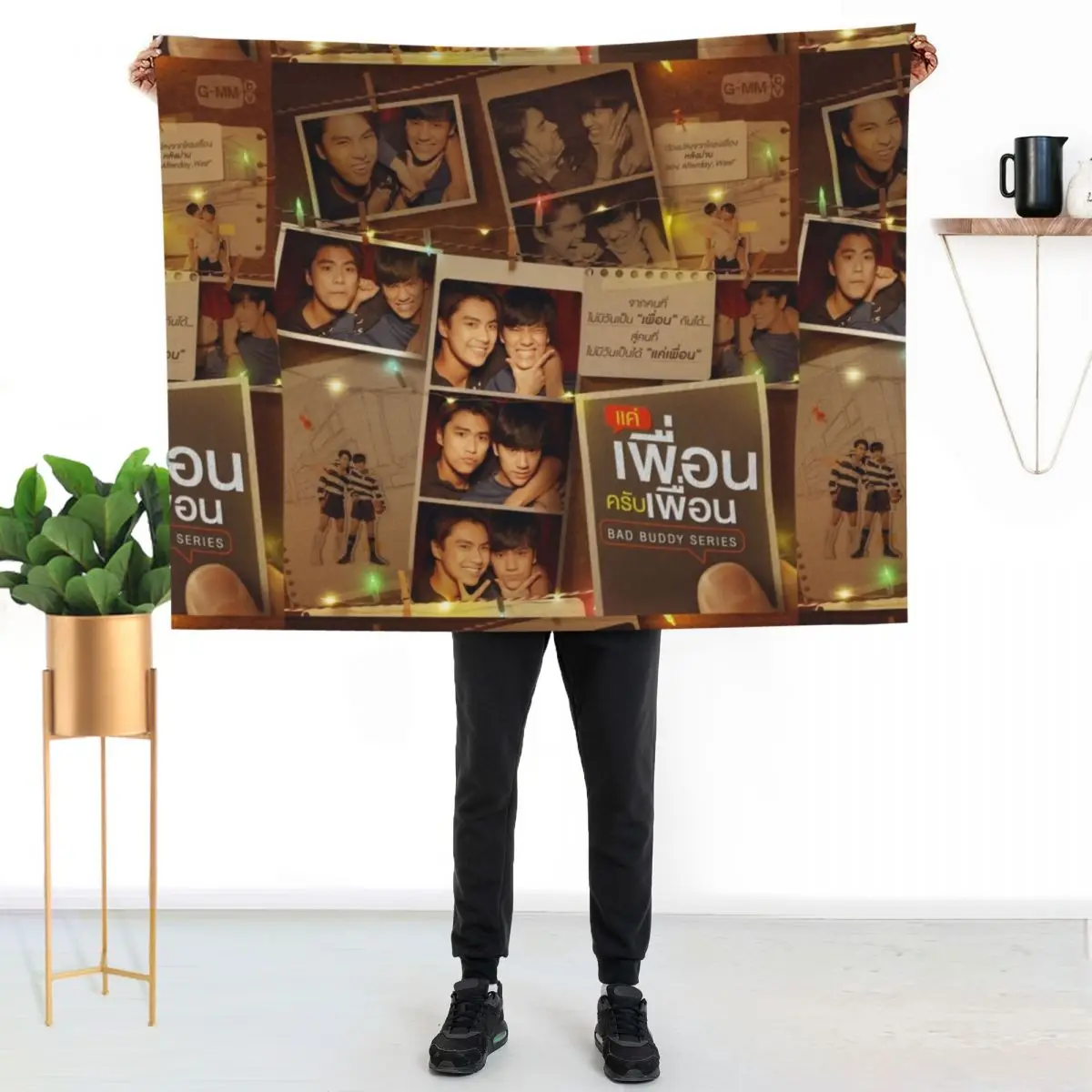 Bad Buddy series Throw Blanket Warm Flannel Blanket for Couch Chair Bedroom