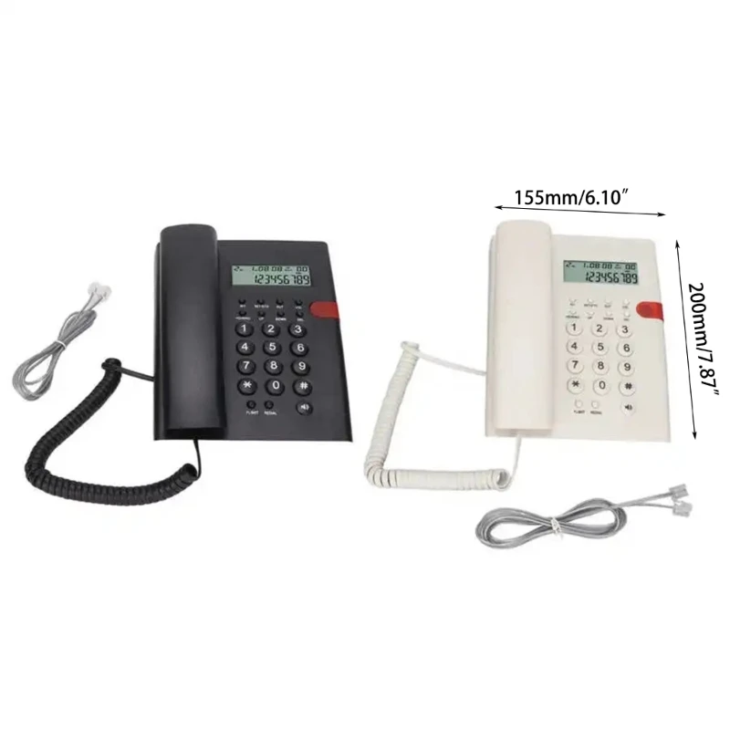 K010A-1 Desktop Phone Corded Telephone Fixed Landline CallerID Display Last Number Redial for Home Office or Hotel Use Y3ND