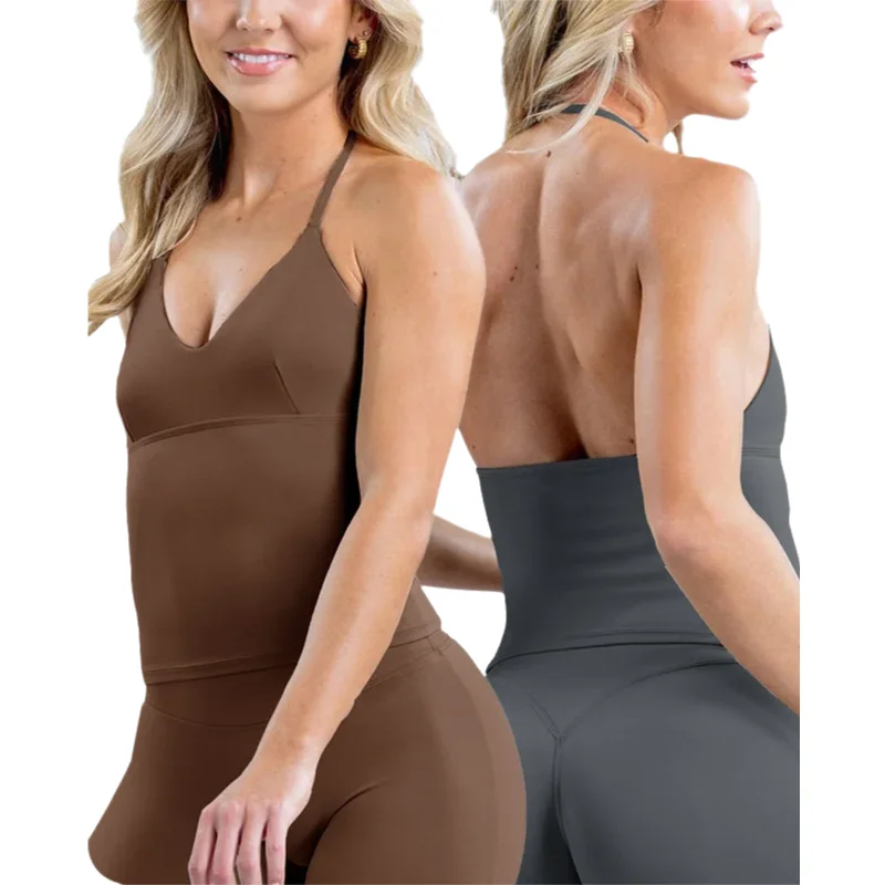 Rückenfreier Sport-BH und ausgestellte Yoga-Hose Set – Atmungsaktive, dehnbare Activewear für Damen für Fitness und Training