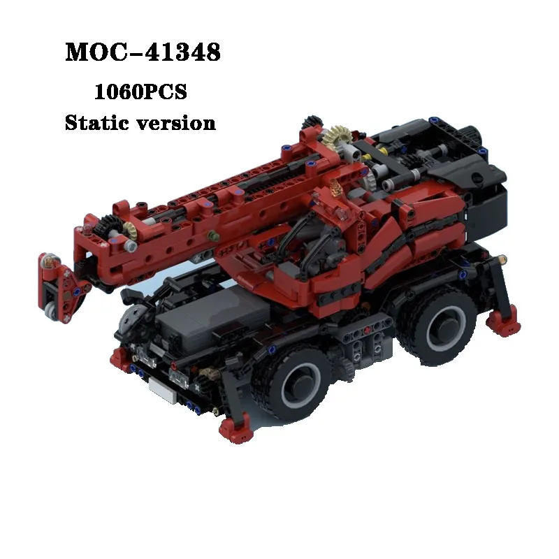 

Classic MOC-41348 Building Block All Terrain Crane Assembly 1060PCS Part Model Toy Adult and Children's Birthday Christmas Gift