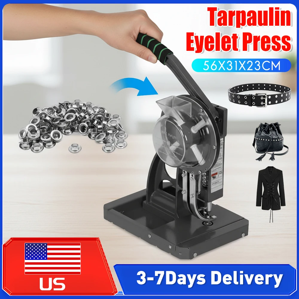 

8mm Semi-Automatic Grommet Machine Eyelet Press Punching Tool For Canvas Banner Leather Fabric DIY Projects Accessories 2026 New