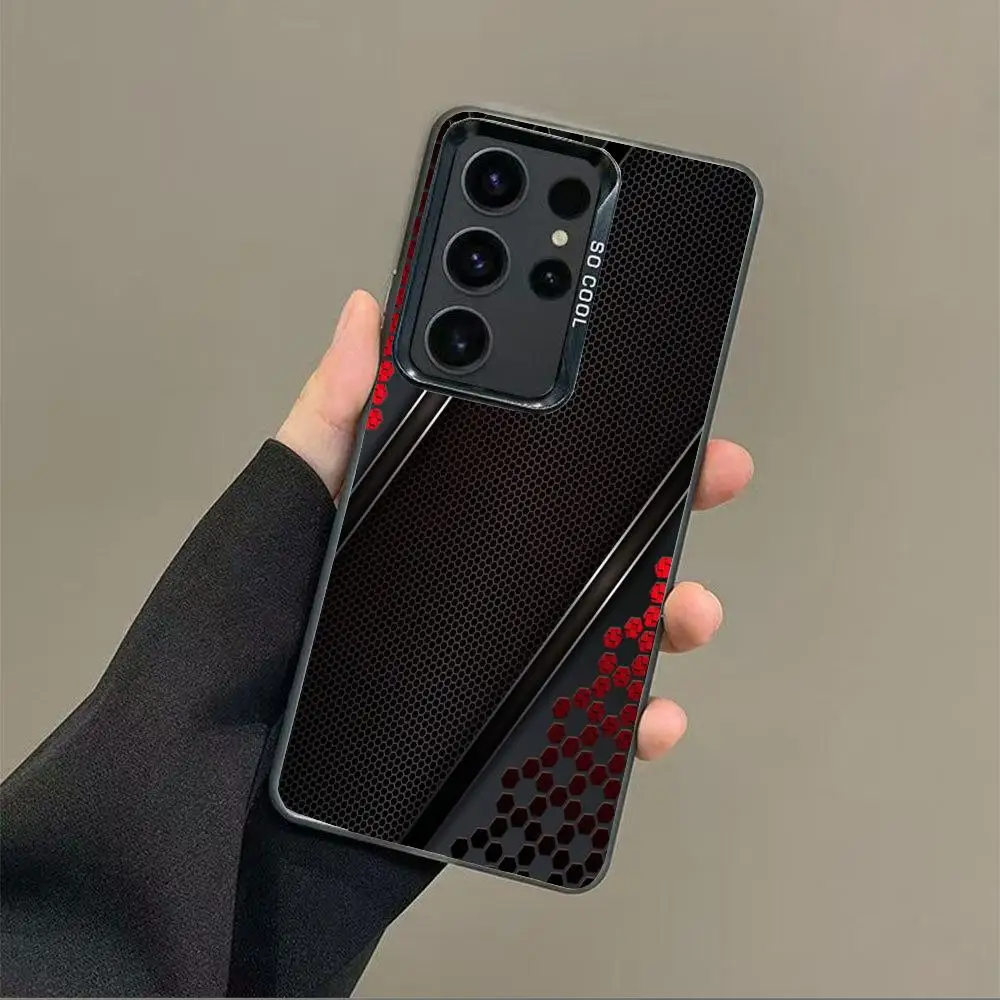 

Red splicing case for Galaxy S25 S24 S23 S22 S21 S20 Ultra/ FE/Plus shock-proof rear cover anti-fingerprint