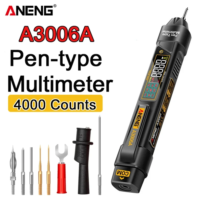 Digital Pen type Multimeter Tester Professional ANENG A3006A voltage pen detector 4000 Counts AC/DC Voltage inductance Test Tool