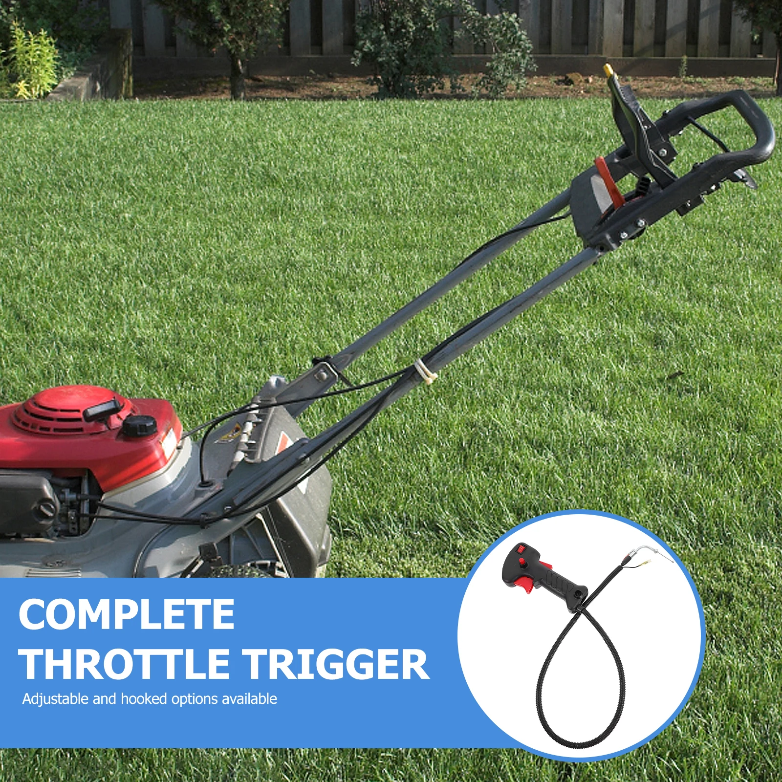 

Ergonomic Grass Trimmer Handle Extension Compatible With Various Mowers Includes Throttle Trigger Switch Cable Lawn Mower Handle