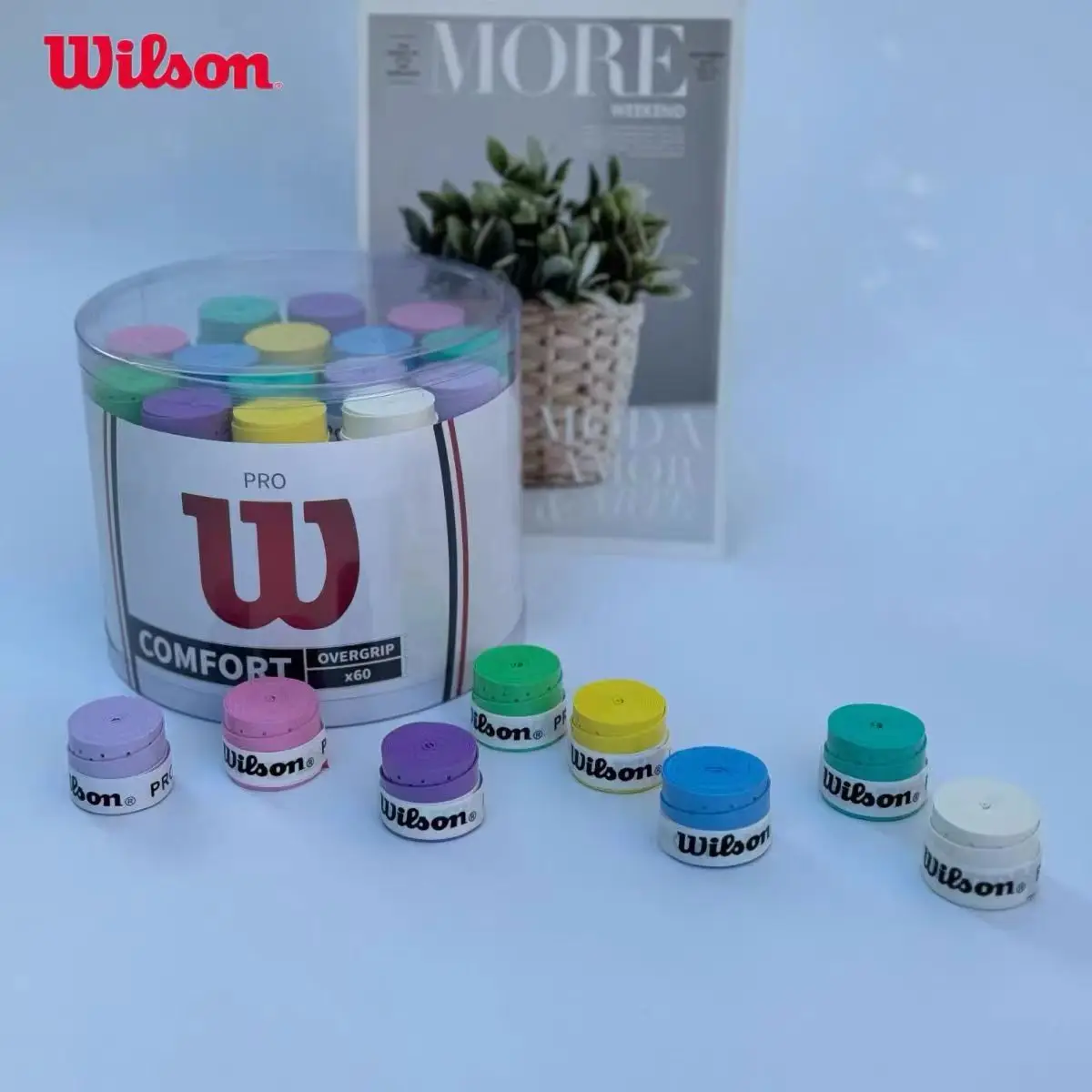 Wilson Universal สบาย Wilson Sticky Grip สําหรับแบดมินตันและเทนนิสอเนกประสงค์เจลมือกีฬาดูดซับเหงื่อ
