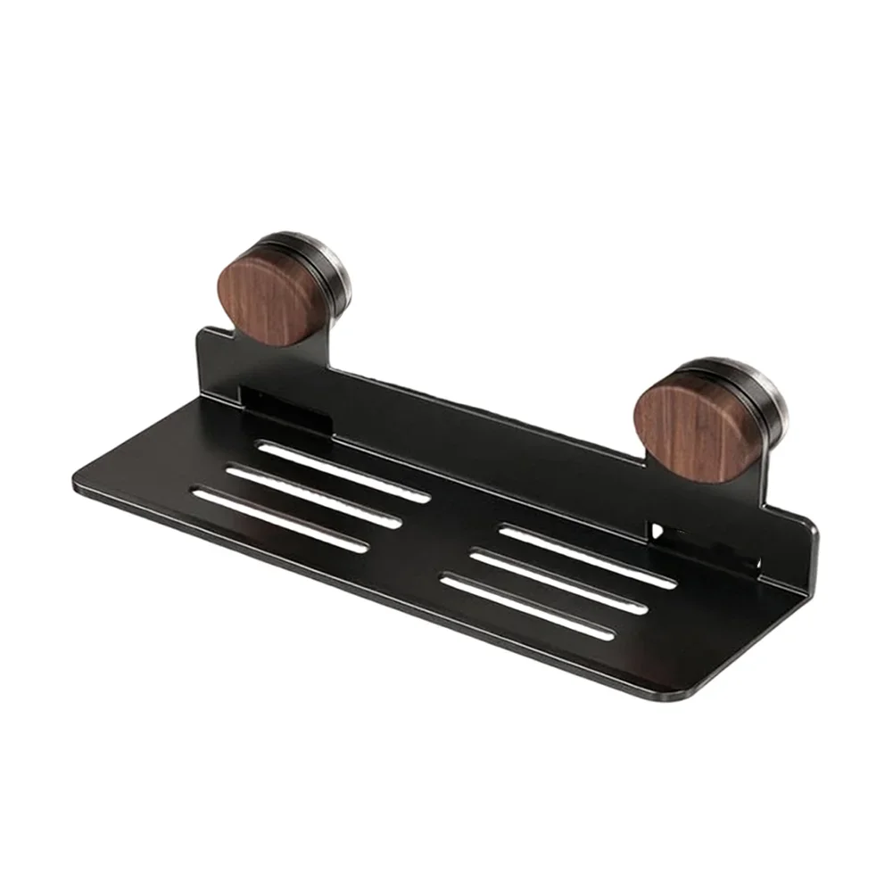 Walnut Suction Cup Rack for Bathroom Kitchen Storage Organizer Drilling Installation Stable Vacuum Suction Rust Resistant