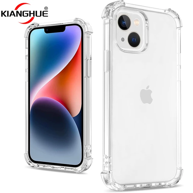 Wstrząsoodporne etui na iPhone'a 15 14 13 12 11 Pro Max Ultra cienkie silikonowe etui na Apple 13 12 Mini 15 14 Plus Cover 11