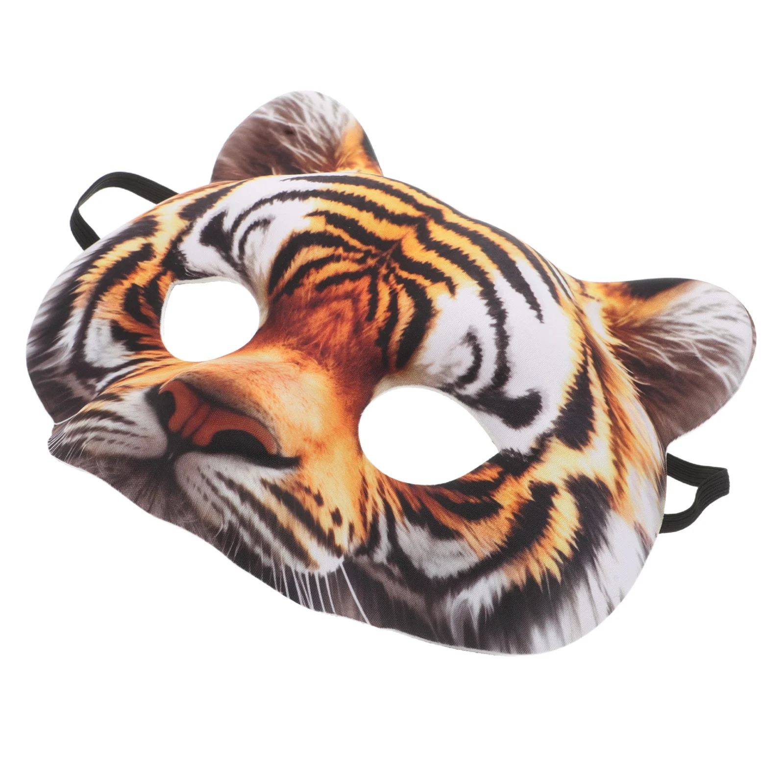 Eva Tiger Masker Half Gezicht voor Volwassenen Cosplay Carnaval Maskerade Kostuum Foto Prop Tijger Gezichtsmasker