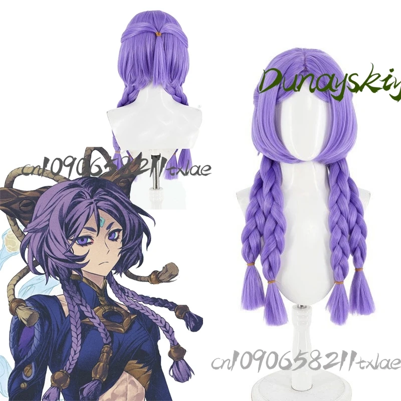 Image of Spiel The Unbroken Faith Yunara Cosplay Perücke 60 cm Lila Frauen Perücken Hitzebeständige Synthetische Haar Jirai Kei Halloween Weihnachten