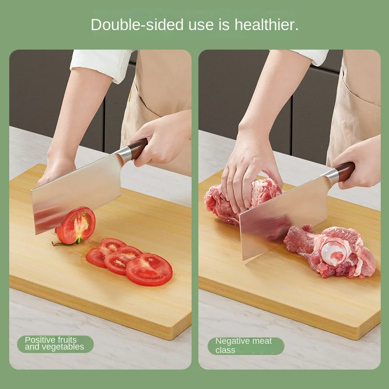 31*23*1.8cm Chopping Board Two-sided Kitchen Square Thick Cutting Board Food Serving Tray Bamboo Chopping Boards with Handle