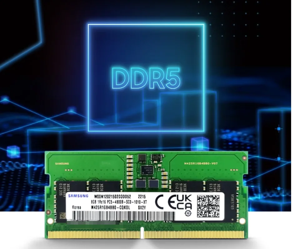 SAMSUNG DDR5 8GB 16GB 32GB 4800MHz 5600MHz Original SODIMM 1,1 V SAMSUNG DDR5 8GB 16GB 32GB 4800MHz 5600MHz Original SODIMM 1,1 V