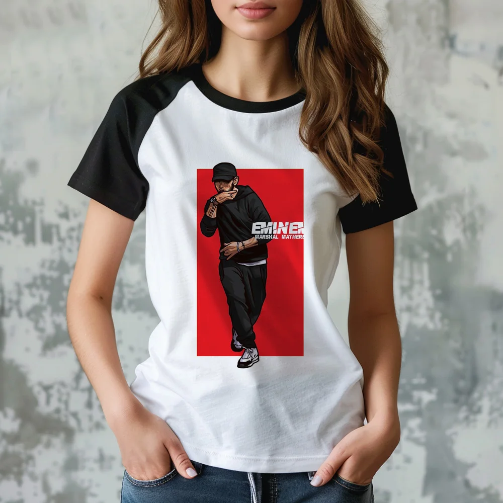 Eminem t shirt donna designer streetwear top abbigliamento femminile manga