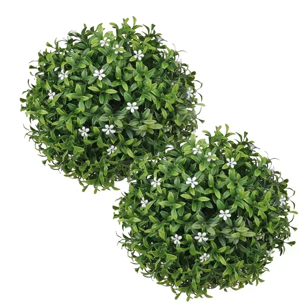 

Artificial Flower Arrangement Topiary Balls Hanging Faux Plants Artificial Plant Balls Convenient Installation Attachments