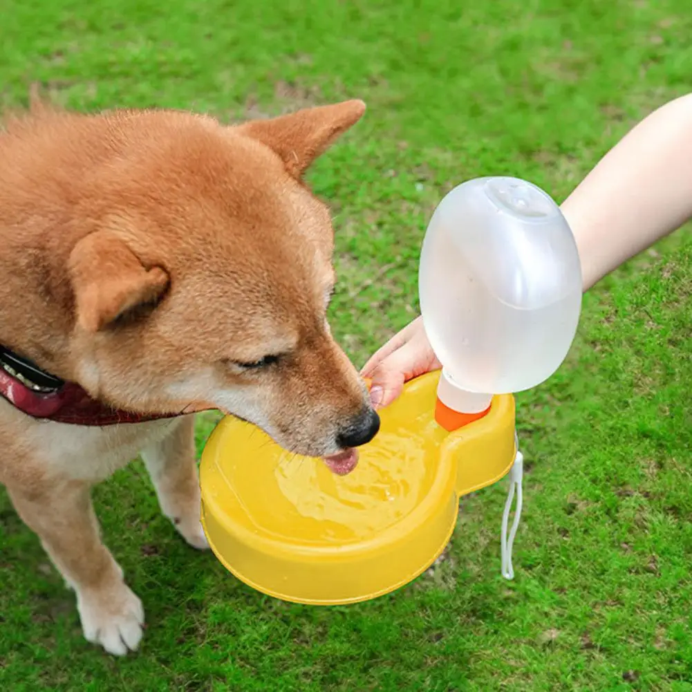 Dog Water Bottle Portable Pet Water Bottle with Bowl for Travel Hiking Camping Leak-proof Dog Water Feeder Dispenser for Outdoor