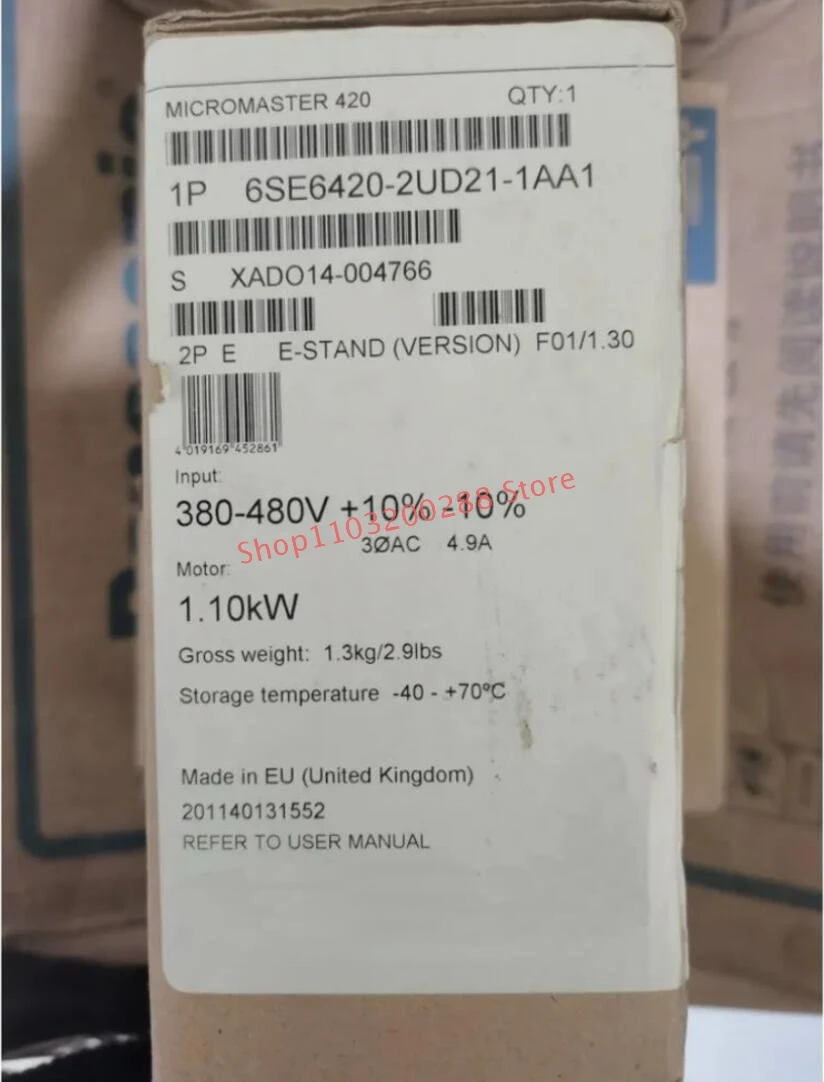 1PCS Original Fast Shipping 6SE6420-2UD21-1AA1 6SE6 420-2UD21-1AA1 PLC New PLC Module 6SE64202UD211AA1 In Box Brand