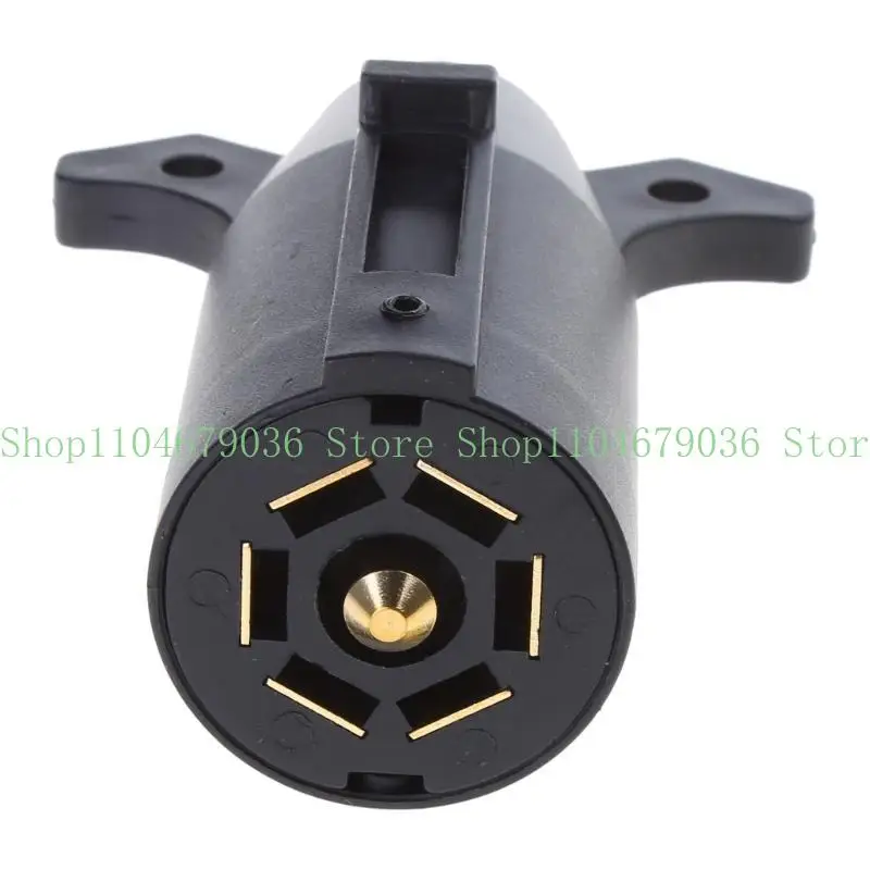 652F 7 Way RV Blade Trailer Light Wiring Tester Hitch LED Connector Adapter Pin Plug