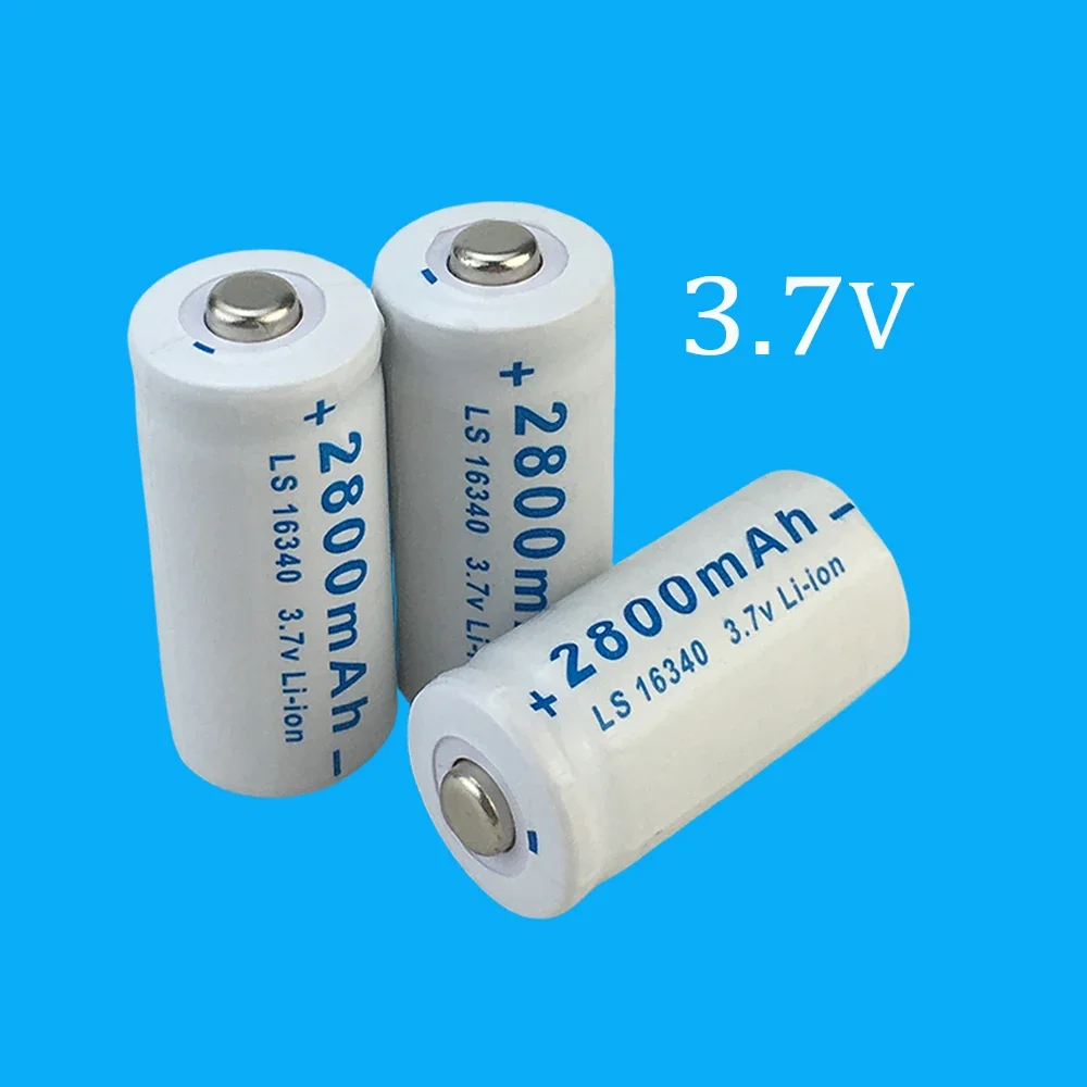 3.7V 2024 NEW CR123A RCR 123 ICR 16340 2800mAh Battery Safety Camera Rechargeable Battery Lithium Ion L70 Plus Charger