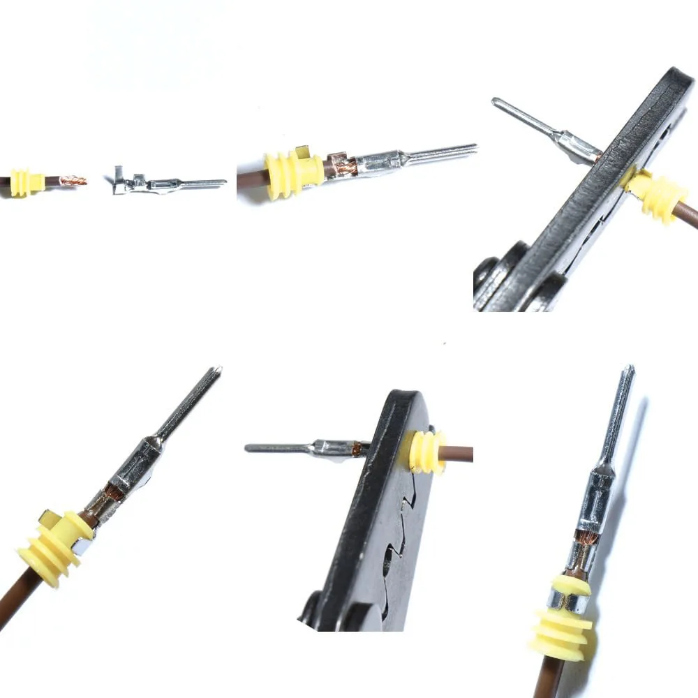600 Stück 1,0/1,5/3,5mm Auto-Elektroanschlüsse, Kfz-Kabelverbinder-Set, nicht isoliert, Stecker und Buchse, Crimp-Kit – Detail 6